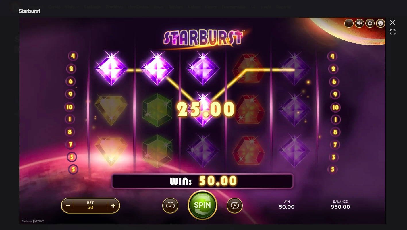 Starburst not on Gamstop